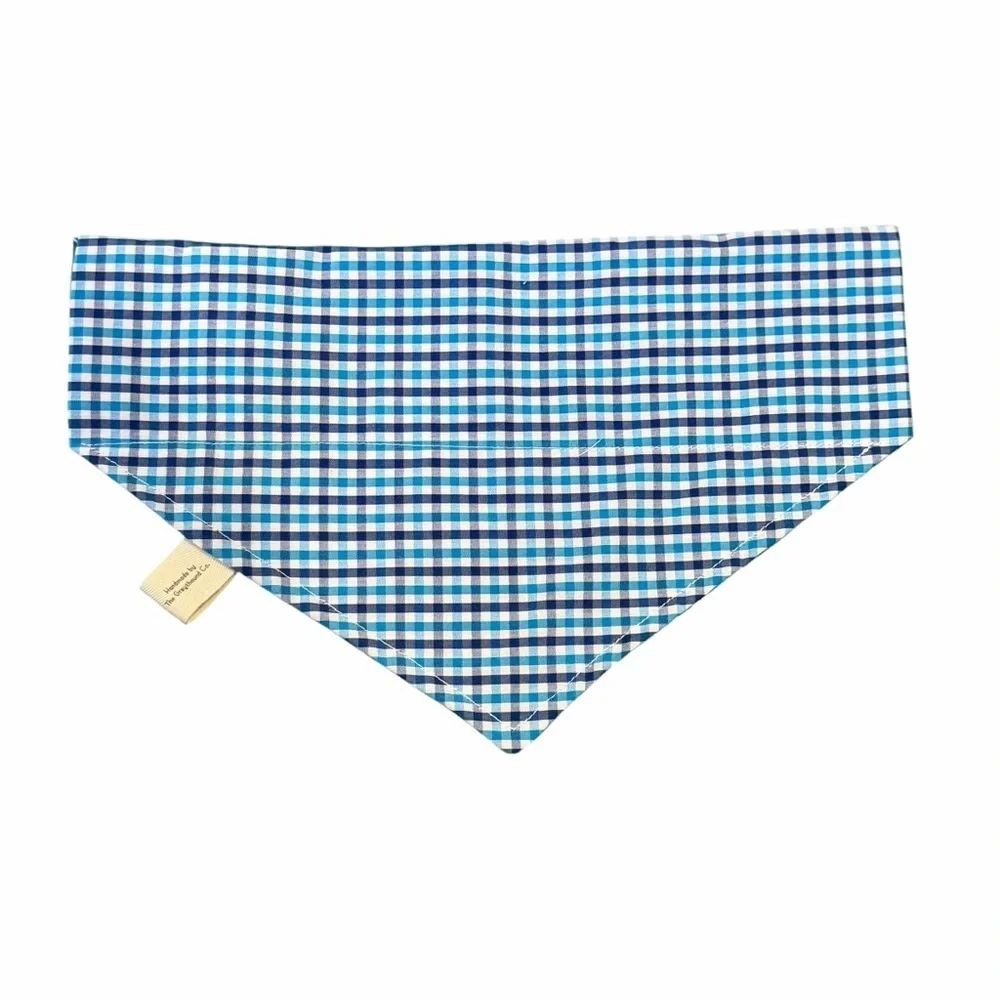 Upcycled Men’s Plaid Shirt Over The Collar Dog Bandana